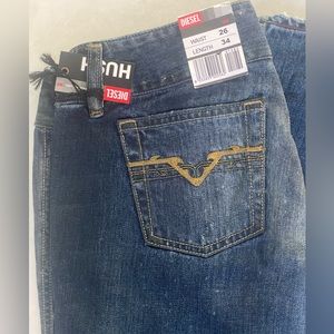 New Authentic Woman’s Diesel Jeans Hush Bootcut Low Rise Denim Size 26x32